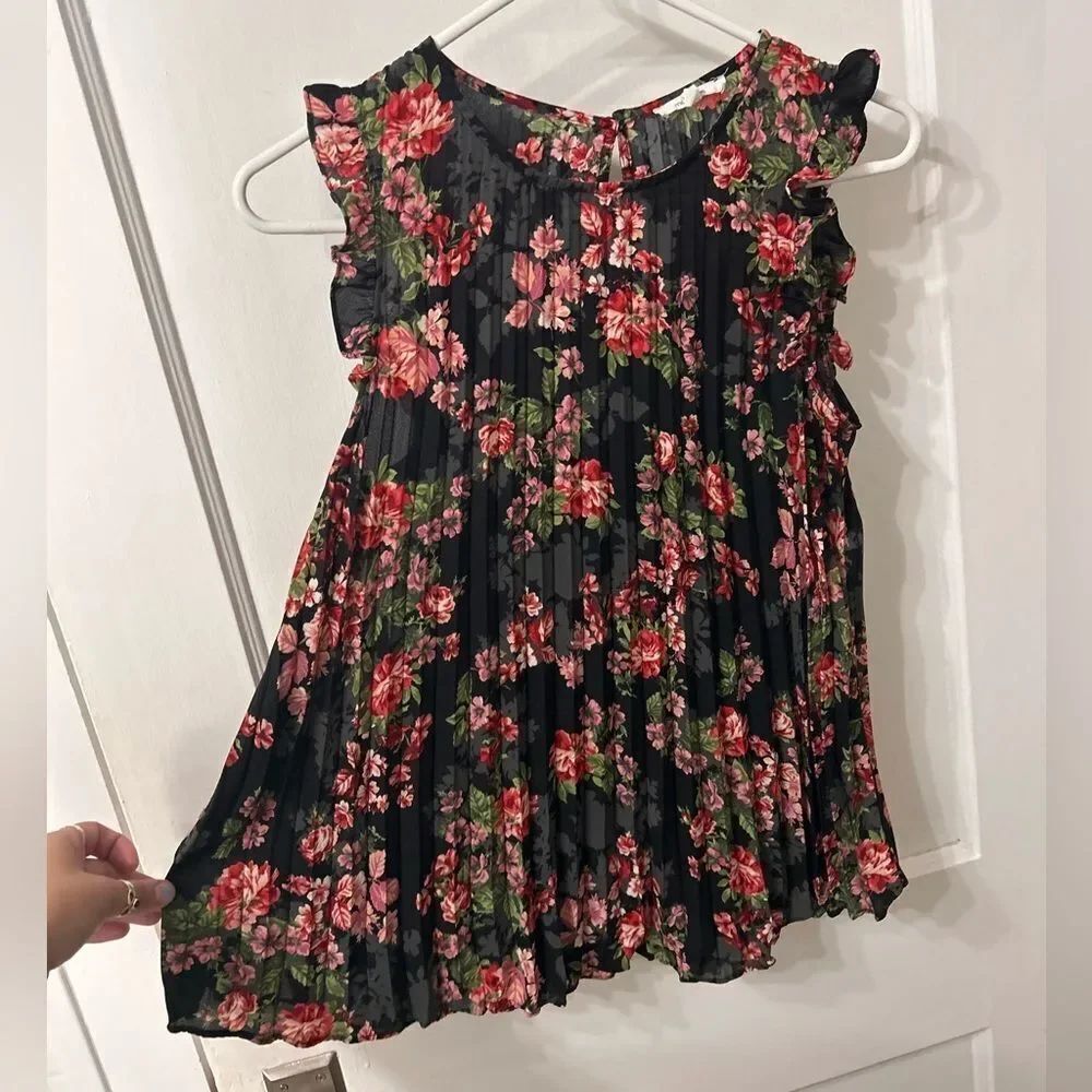 Maurices Black Floral Blouse